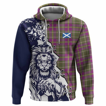 Taylor (Tailyour) Tartan Scottish Hoodie Angry Lion With Soccer Ball Style