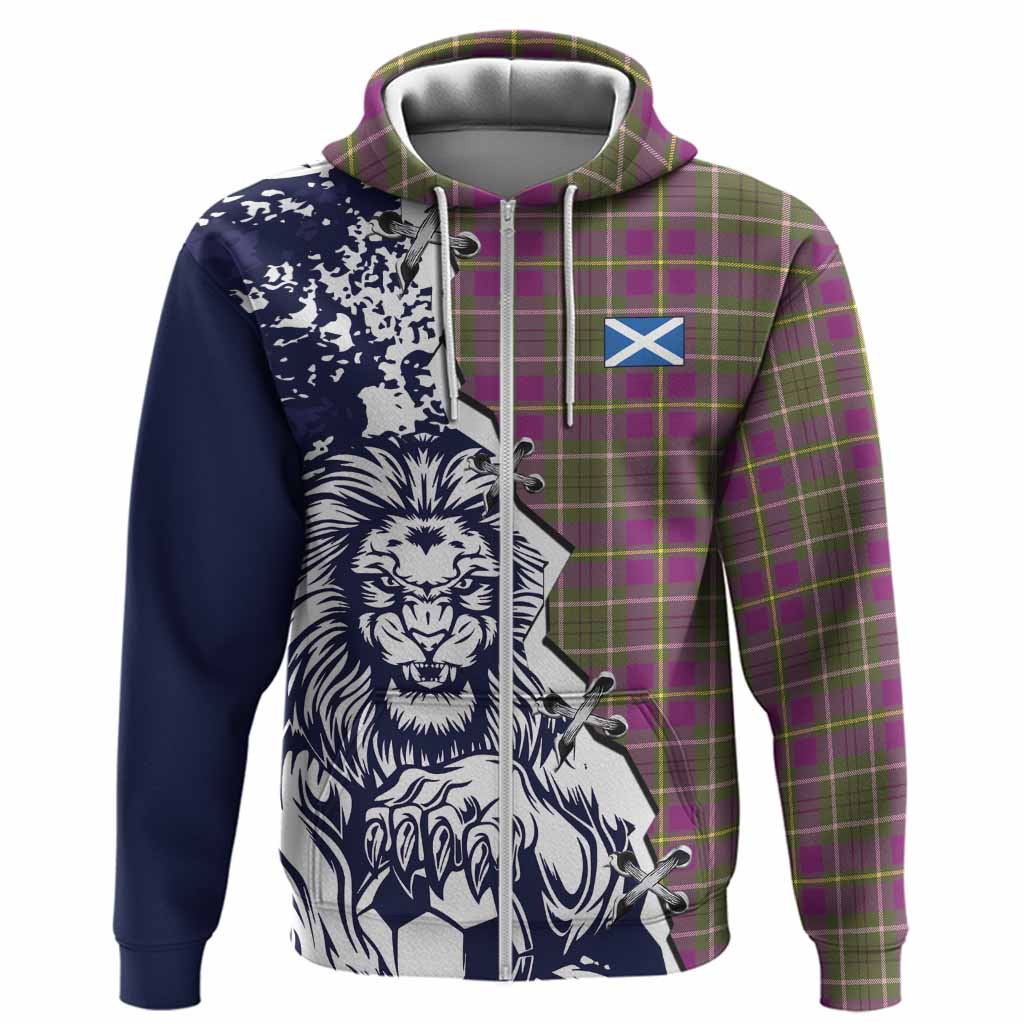 Taylor (Tailyour) Tartan Scottish Hoodie Angry Lion With Soccer Ball Style