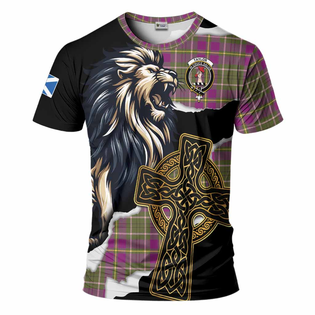 Taylor (Tailyour) Tartan Scottish T-Shirt Lion Celtic Heritage
