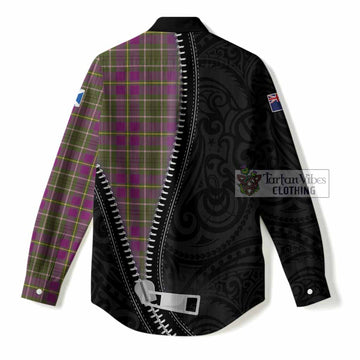 Taylor (Tailyour) Tartan Women Casual Shirt New Zealand Pattern Unique Zipper Stylized