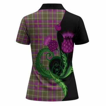 Taylor (Tailyour) Tartan Women Polo Shirt Traditional Scottish Thistle