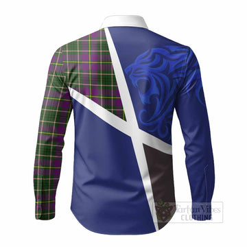 Taylor (Tailyour) The Scottish Football Crest Long Sleeve Button Shirts Lion-Tartan Army
