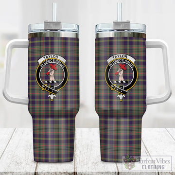 Taylor Weathered Tartan and Family Crest Tumbler with Handle