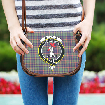 Taylor Weathered Tartan Saddle Bag with Family Crest