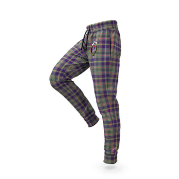 Taylor Weathered Tartan Joggers Pants with Family Crest