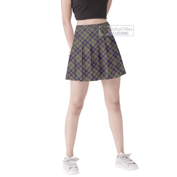 Taylor Weathered Tartan Women's Plated Mini Skirt