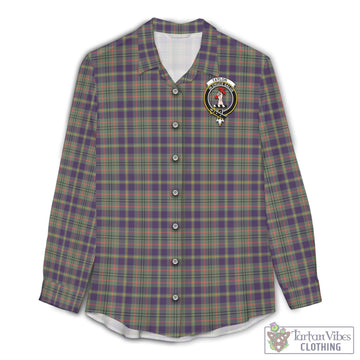 Taylor Weathered Tartan Womens Casual Shirt with Family Crest
