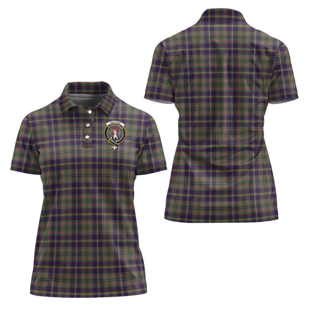 taylor-weathered-tartan-polo-shirt-with-family-crest-for-women