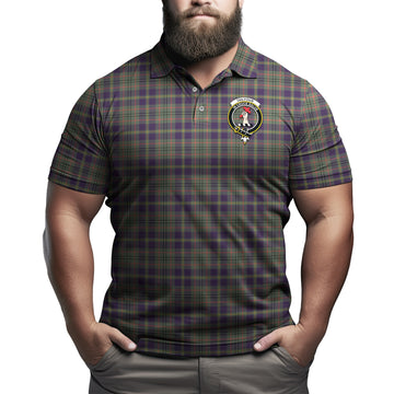 Taylor Weathered Tartan Men's Polo Shirt with Family Crest