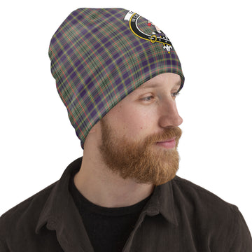 Taylor Weathered Tartan Beanies Hat with Family Crest