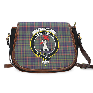 Taylor Weathered Tartan Saddle Bag with Family Crest
