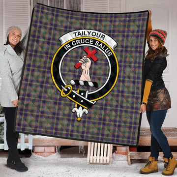 Taylor Weathered Tartan Quilt with Family Crest