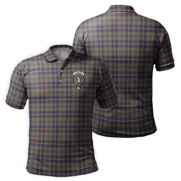 Taylor Weathered Tartan Men's Polo Shirt with Family Crest