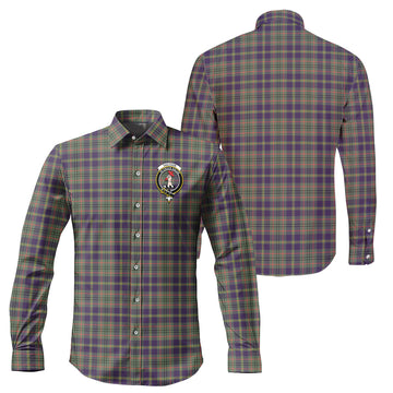 Taylor Weathered Tartan Long Sleeve Button Up Shirt with Family Crest