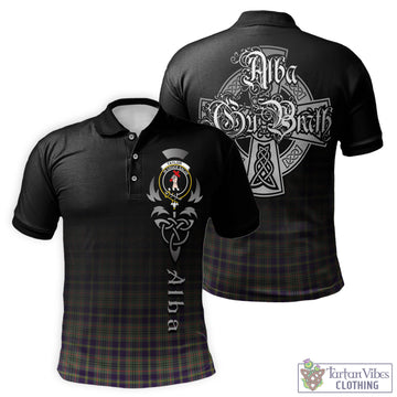 Taylor Weathered Tartan Polo Shirt Featuring Alba Gu Brath Family Crest Celtic Inspired