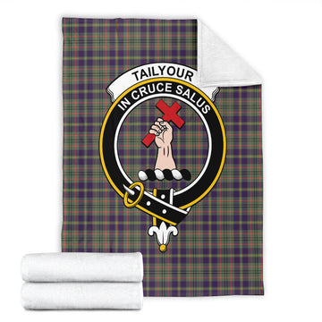 Taylor Weathered Tartan Blanket with Family Crest
