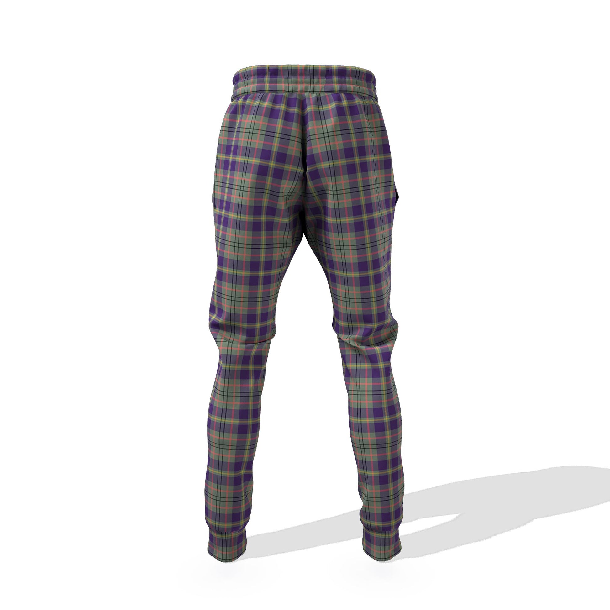 Taylor Weathered Tartan Joggers Pants with Family Crest - Tartanvibesclothing Shop
