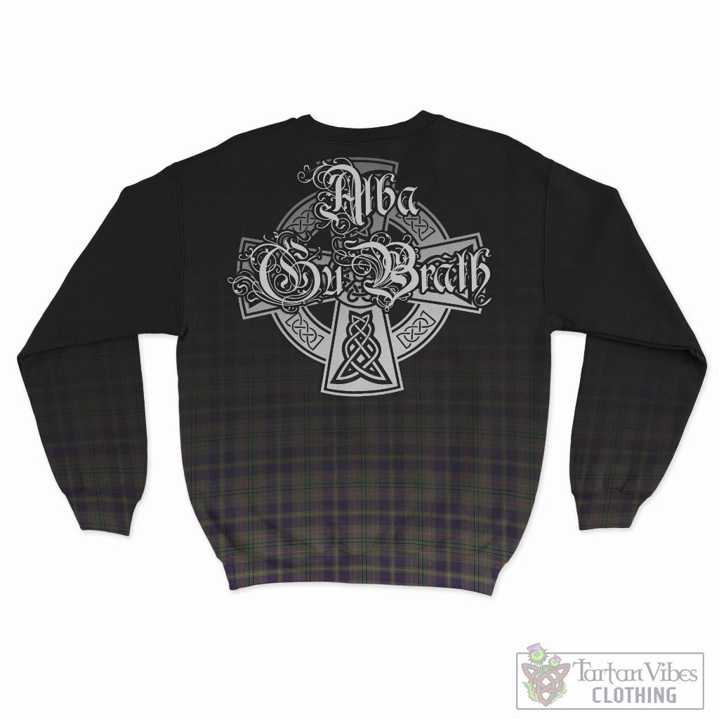 Tartan Vibes Clothing Taylor Weathered Tartan Sweatshirt Featuring Alba Gu Brath Family Crest Celtic Inspired