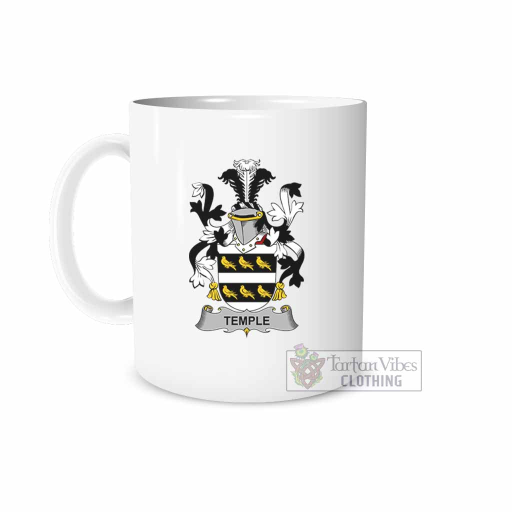 Temple Irish Clan Coat of Arms Ceramic Mug White - 2D-tartanvibesclothing