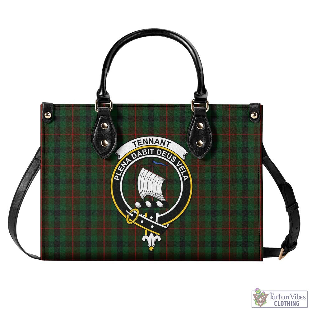 Tennant Tartan Luxury Leather Handbags with Family Crest - Tartan Vibes Clothing
