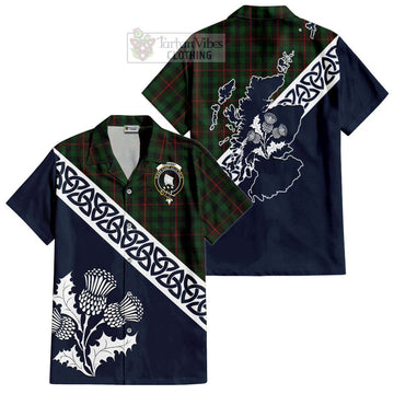 Tennant Tartan Hawaiian Shirt Featuring Thistle and Scotland Map Kid - Tartan Vibes Clothing