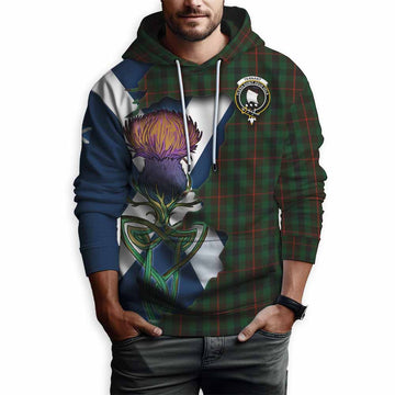 Tartan Vibes Clothing Tennant Tartan Family Crest Hoodie Scottish Thistle Celtic Inspired