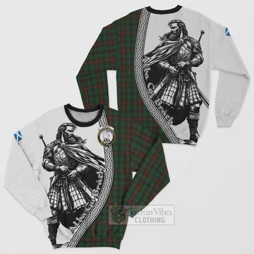 Tennant Tartan Clan Crest Sweatshirt with Highlander Warrior Celtic Style Unisex - Tartan Vibes Clothing