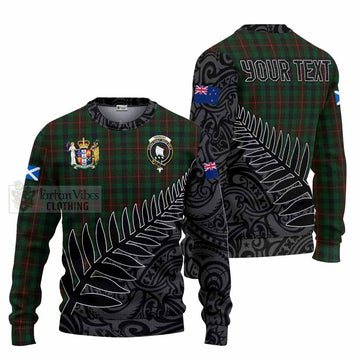 Tennant Crest Tartan Knitted Sweater with New Zealand Silver Fern Half Style Unisex - Tartan Vibes Clothing