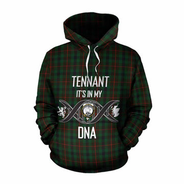 Tennant Tartan Cotton Hoodie with Family Crest DNA In Me Style Pullover Hoodie XS - Tartan Vibes Clothing