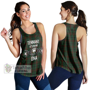 Tennant Tartan Women's Racerback Tanks with Family Crest DNA In Me Style 4XL - Tartan Vibes Clothing