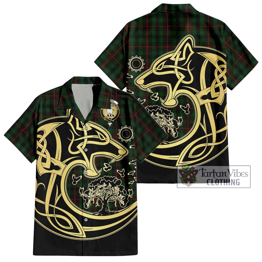 Tennant Tartan Hawaiian Shirt with Family Crest Celtic Wolf Style Kid - Tartan Vibes Clothing