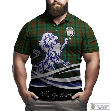 Tennant Tartan Polo Shirt with Alba Gu Brath Regal Lion Emblem Kid - Tartan Vibes Clothing