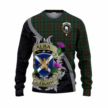 Tennant Tartan Family Crest Knitted Sweater Lion Rampant Royal Thistle Shield Celtic Inspired Unisex - Tartan Vibes Clothing