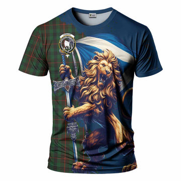 Tennant Tartan Family Crest T-Shirt with Scottish Majestic Lion Kid's Shirt - Tartan Vibes Clothing