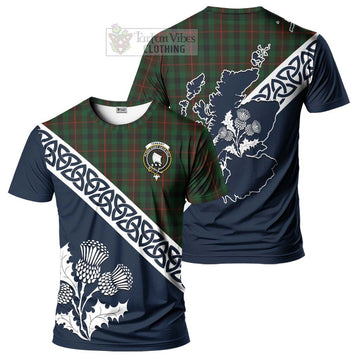 Tennant Tartan T-Shirt Featuring Thistle and Scotland Map Kid's Shirt - Tartanvibesclothing Store