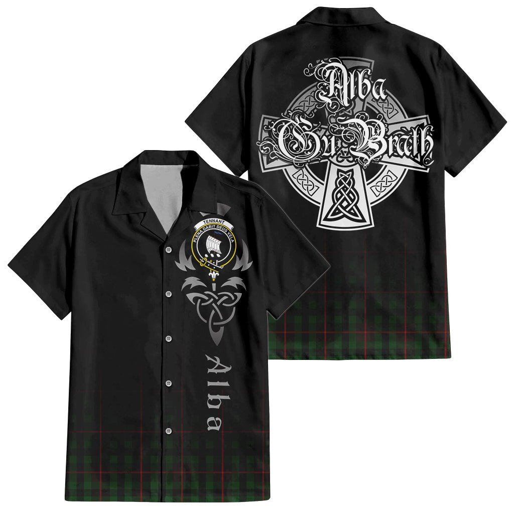 Tennant Tartan Hawaiian Shirt Shirt Featuring Alba Gu Brath Family Crest Celtic Inspired Kid - Tartan Vibes Clothing