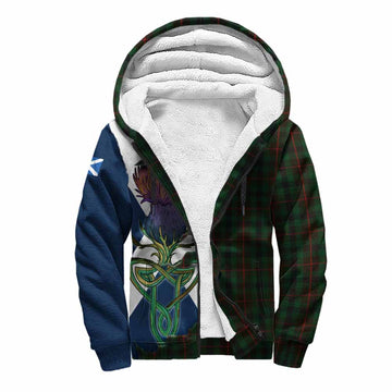 Tartan Vibes Clothing Tennant Tartan Family Crest Sherpa Hoodie Scottish Thistle Celtic Inspired