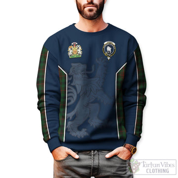 Tennant Tartan Sweater with Family Crest and Lion Rampant Vibes Sport Style