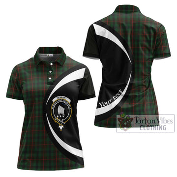 Tennant Tartan Women's Polo Shirt with Family Crest Circle Style Women - Tartan Vibes Clothing