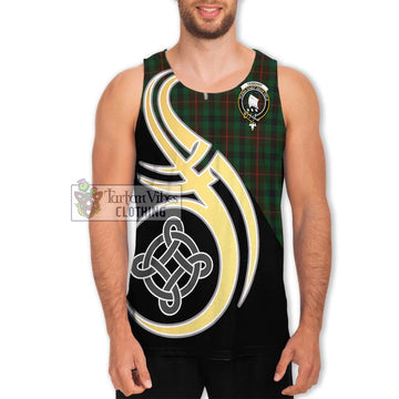Tennant Tartan Men's Tank Top with Family Crest and Celtic Symbol Style Men - Tartan Vibes Clothing