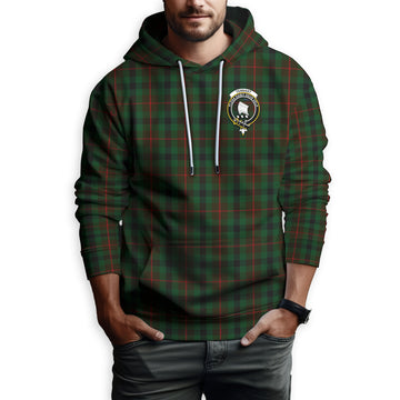 Tennant Tartan Hoodie with Family Crest