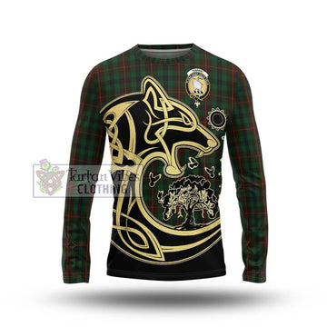 Tennant Tartan Long Sleeve T-Shirt with Family Crest Celtic Wolf Style Unisex - Tartan Vibes Clothing