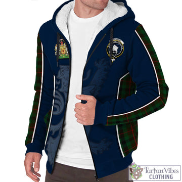Tennant Tartan Sherpa Hoodie with Family Crest and Lion Rampant Vibes Sport Style
