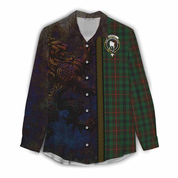 Tennant Tartan Family Crest Women's Casual Shirt Alba Gu Brath Be Brave Lion Ancient Style Female - Tartan Vibes Clothing