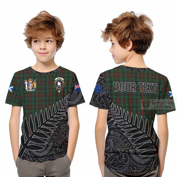 Tennant Crest Tartan Kid T-Shirt with New Zealand Silver Fern Half Style Youth XL Size14 - Tartan Vibes Clothing