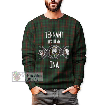Tennant Tartan Sweatshirt with Family Crest DNA In Me Style Unisex - Tartan Vibes Clothing