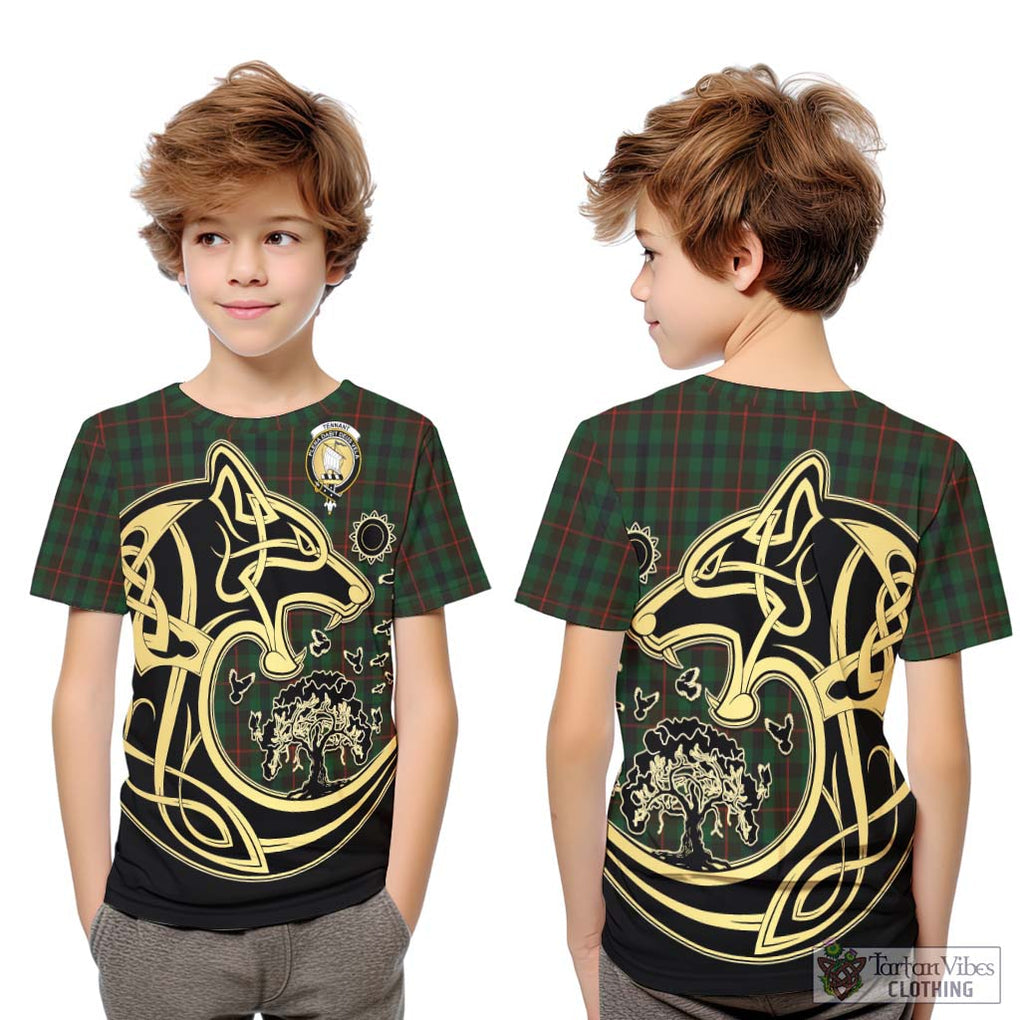 Tennant Tartan Kid T-Shirt with Family Crest Celtic Wolf Style Youth XL Size14 - Tartan Vibes Clothing