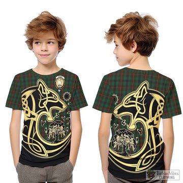 Tennant Tartan Kid T-Shirt with Family Crest Celtic Wolf Style Youth XL Size14 - Tartan Vibes Clothing