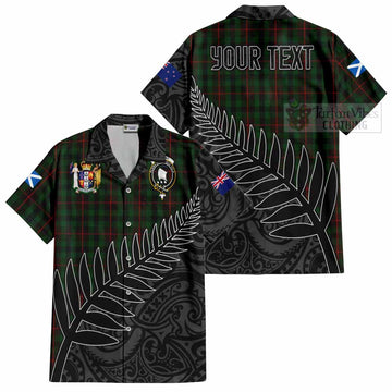 Tennant Crest Tartan Hawaiian Shirt with New Zealand Silver Fern Half Style Kid - Tartan Vibes Clothing