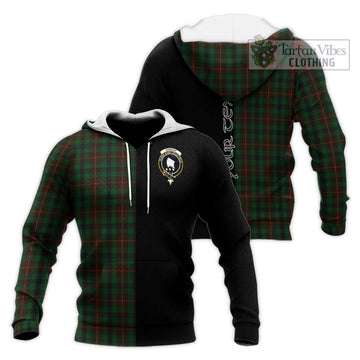 Tennant Tartan Knitted Hoodie with Family Crest and Half Of Me Style Unisex Knitted Pullover Hoodie - Tartan Vibes Clothing